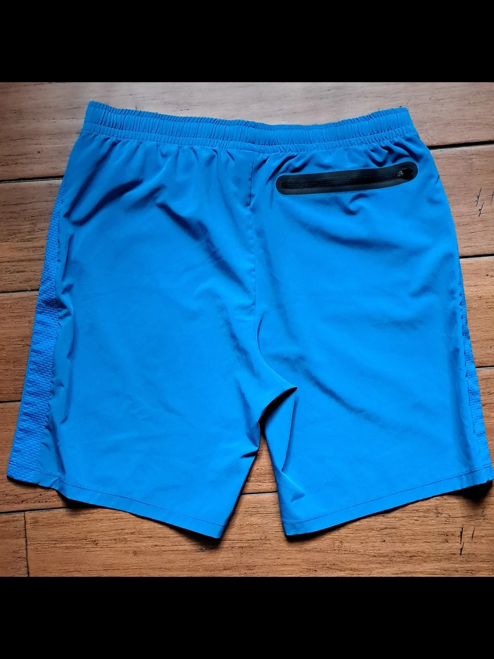 Lands' End Electric Blue Men's Athletic Shorts with Black Drawstring Size M
